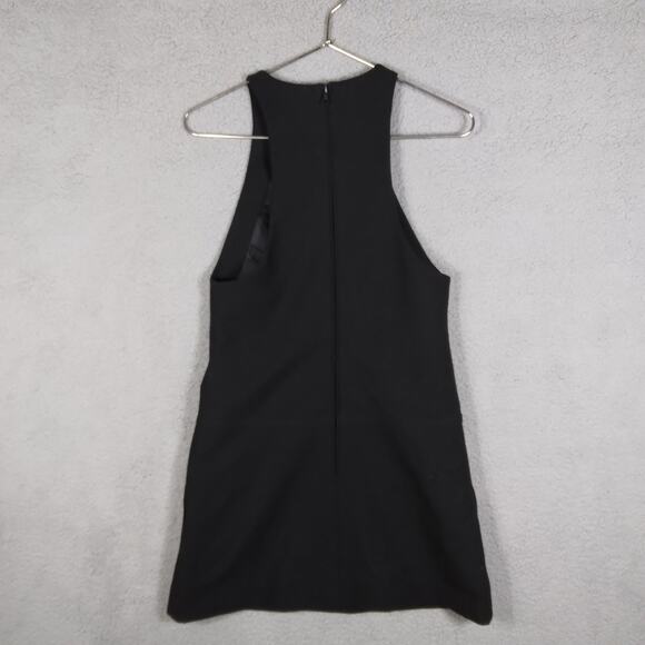 H&M Studio Mini Dress Tunic Size 4 Black Pockets Sleeveless - Picture 3 of 9